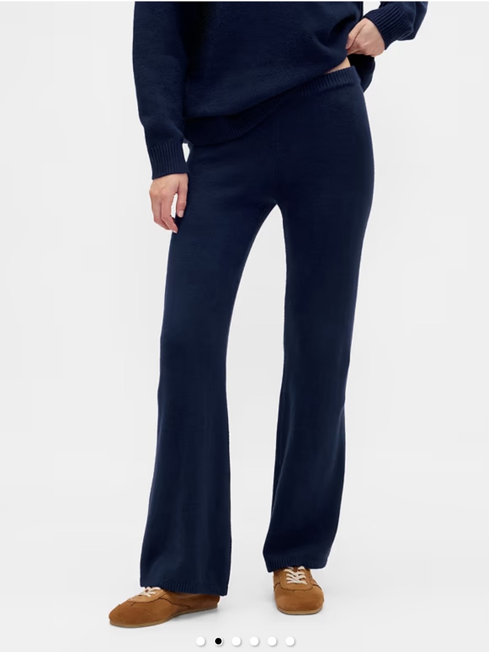 GAP Dark Navy Knit Boot‑Flare Pants